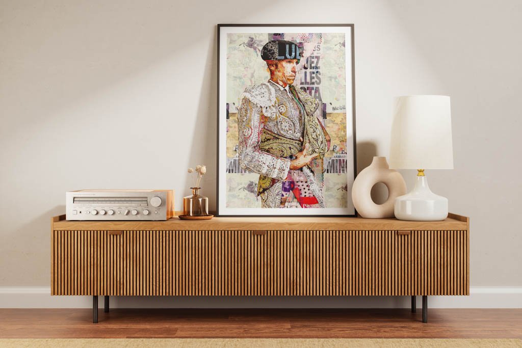 Cayetano Rivera Ordoñez Torero, cuadros modernos de toreros, arte taurino moderno, decoración cuadro