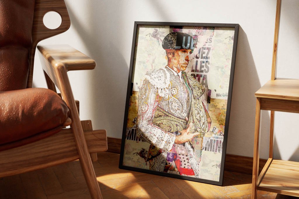 Cayetano Rivera Ordoñez Torero, cuadros modernos de toreros, arte taurino moderno, decoración cuadro