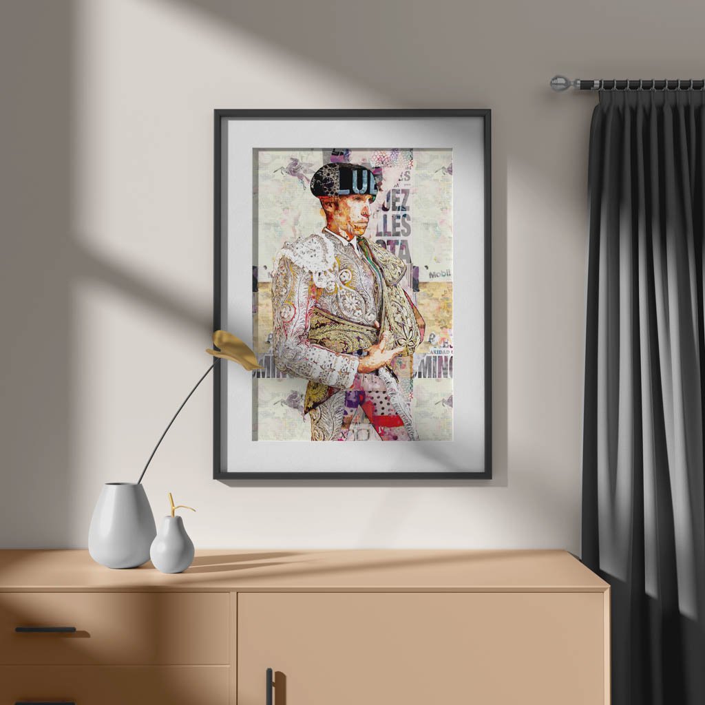 Cayetano Rivera Ordoñez Torero, cuadros modernos de toreros, arte taurino moderno, decoración cuadro