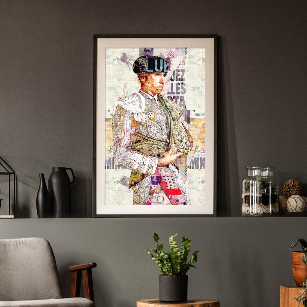 Cayetano Rivera Ordoñez Torero, cuadros modernos de toreros, arte taurino moderno, decoración cuadro