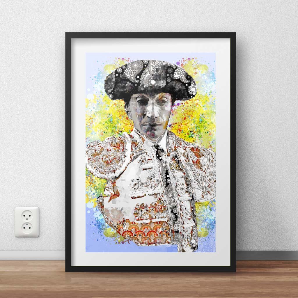 Cuadro Torero Curro Diaz, cuadros modernos de toreros, arte taurino