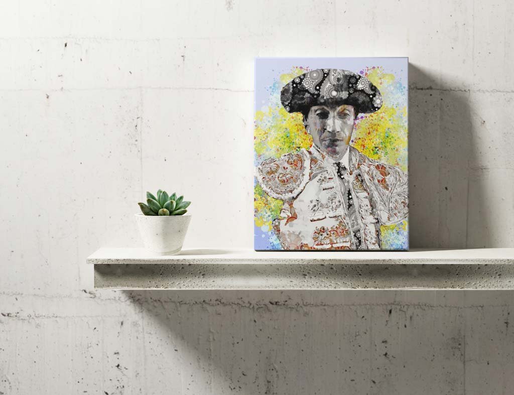 Cuadro Torero Curro Diaz, cuadros modernos de toreros, arte taurino