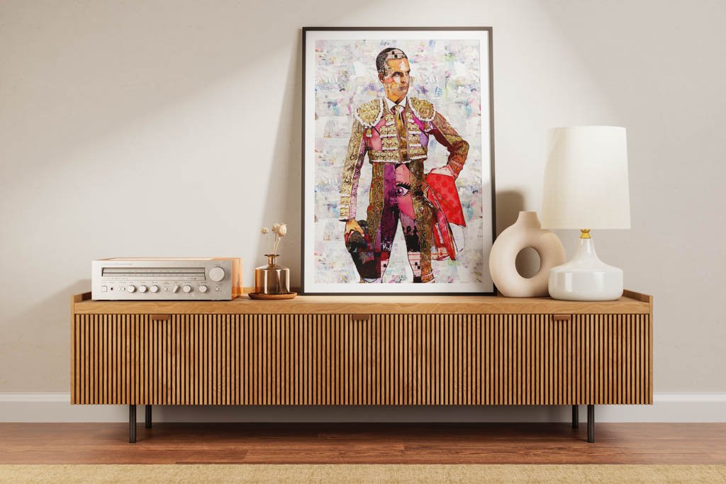 David Galvan Torero, cuadros modernos de toreros, arte taurino moderno, decoración cuadro