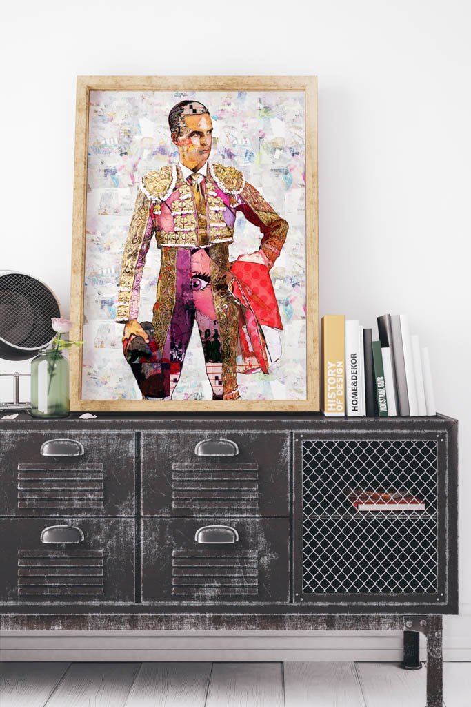 David Galvan Torero, cuadros modernos de toreros, arte taurino moderno, decoración cuadro
