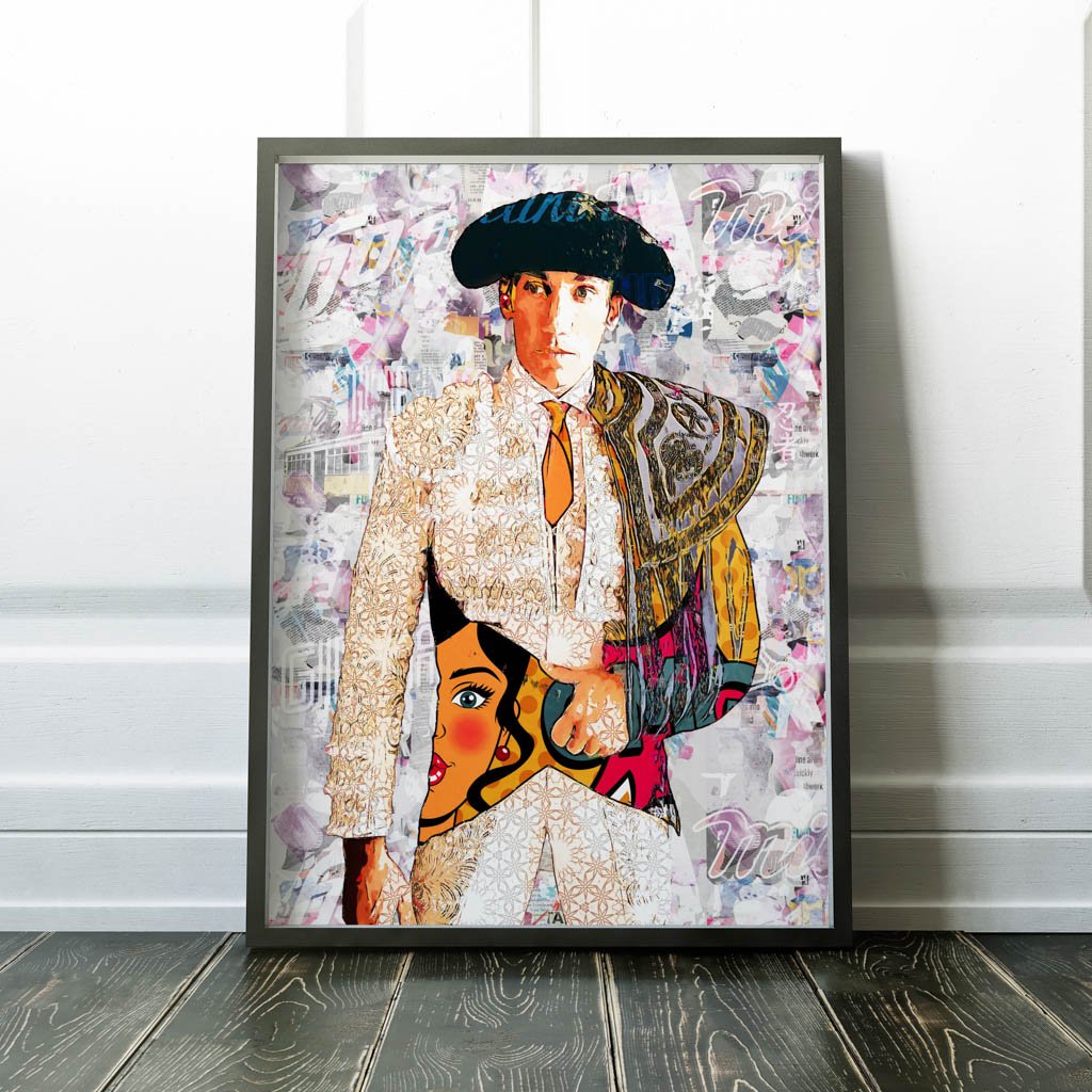 David de Miranda Torero, cuadros modernos de toreros, arte taurino moderno, decoración cuadro