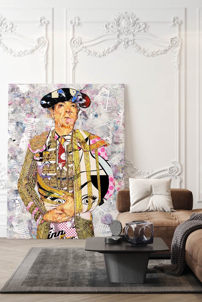 Manuel Jesús Cid Salas "El Cid" Torero, cuadros modernos de toreros, arte taurino moderno, decoración cuadro