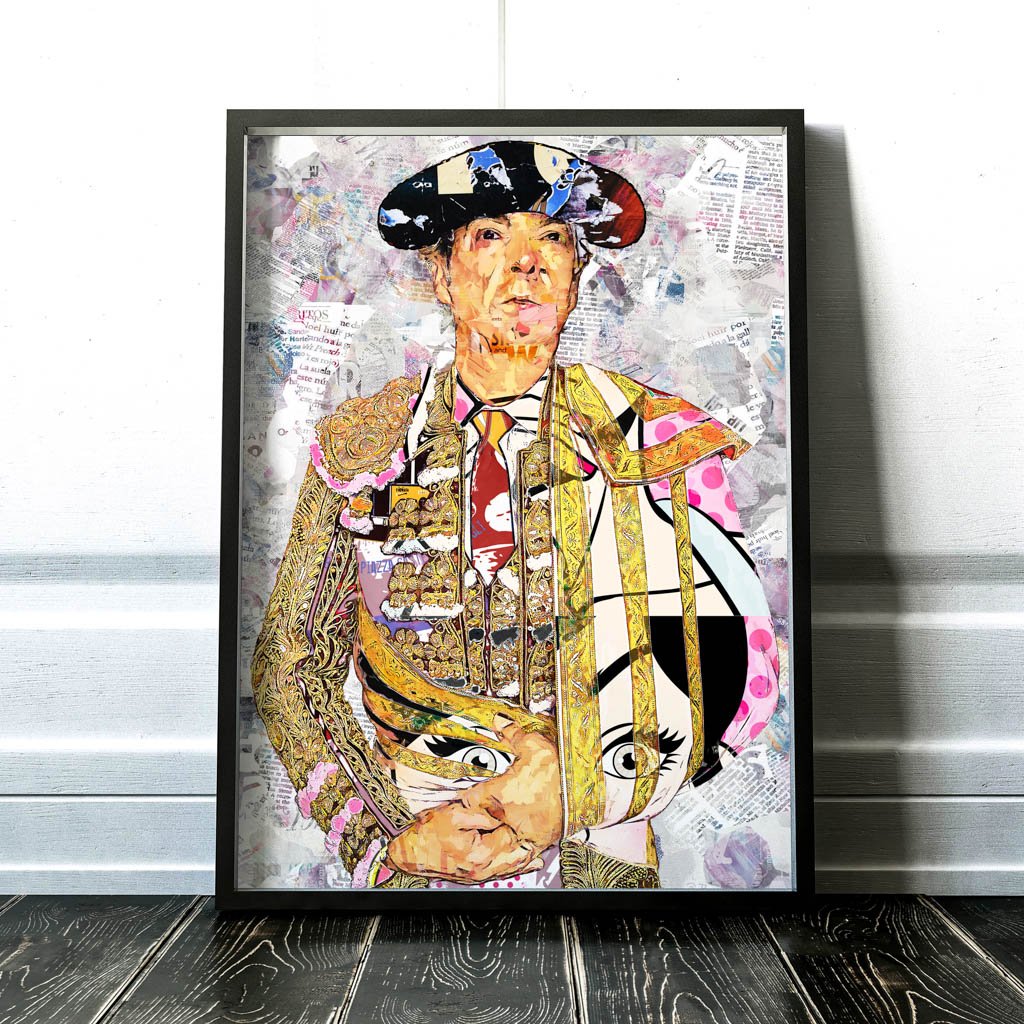 Manuel Jesús Cid Salas "El Cid" Torero, cuadros modernos de toreros, arte taurino moderno, decoración cuadro