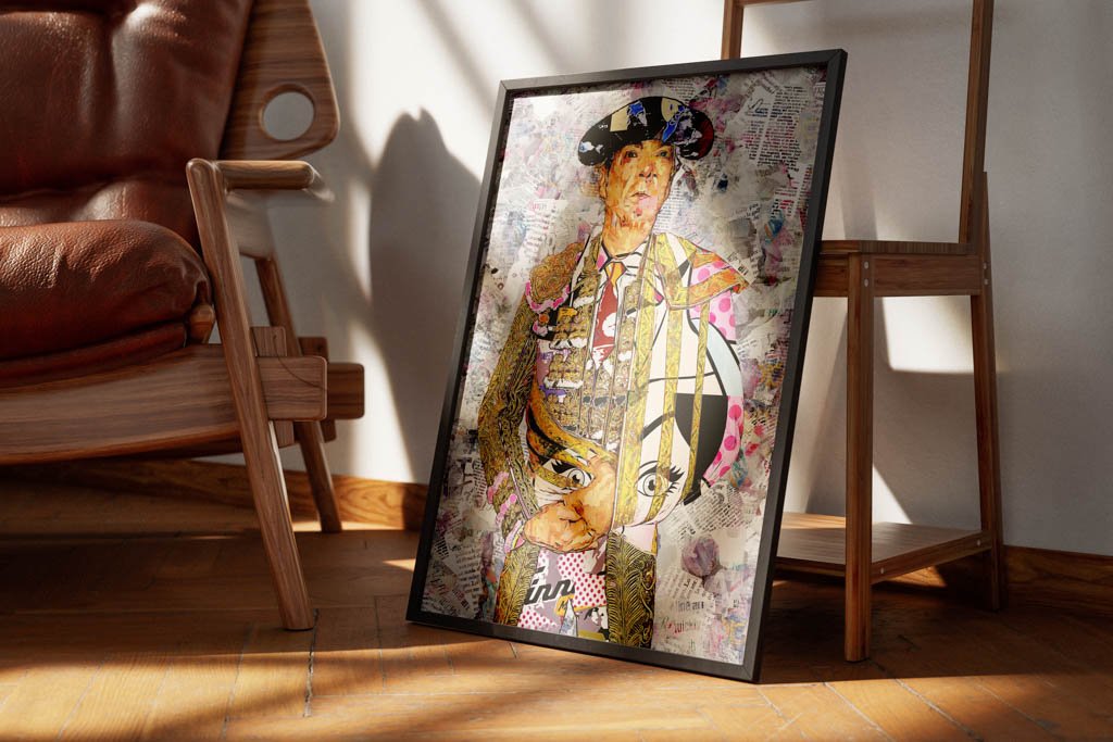 Manuel Jesús Cid Salas "El Cid" Torero, cuadros modernos de toreros, arte taurino moderno, decoración cuadro