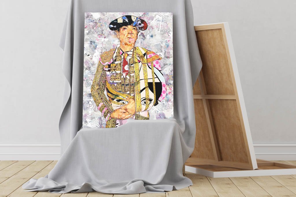 Manuel Jesús Cid Salas "El Cid" Torero, cuadros modernos de toreros, arte taurino moderno, decoración cuadro