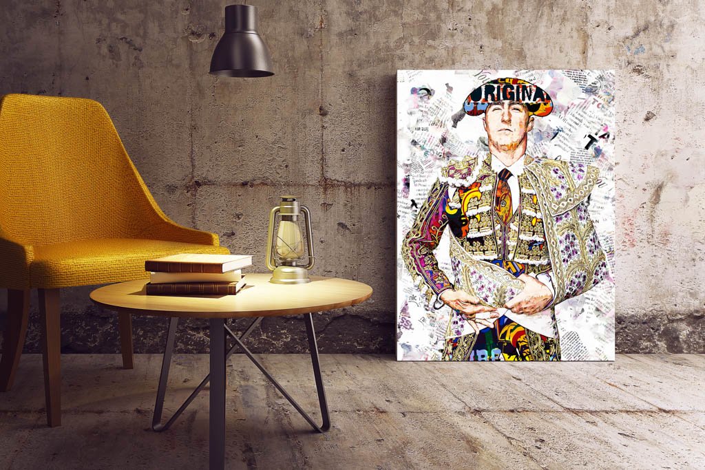 David Fandila Marín "El Fandi" Torero, cuadros modernos de toreros, arte taurino moderno, decoración cuadro