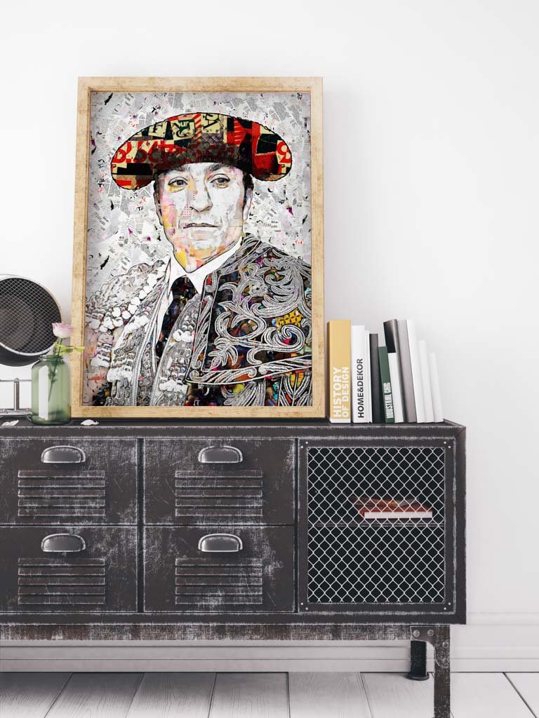 Cuadro Torero El Fundi, cuadros modernos de toreros, arte taurino