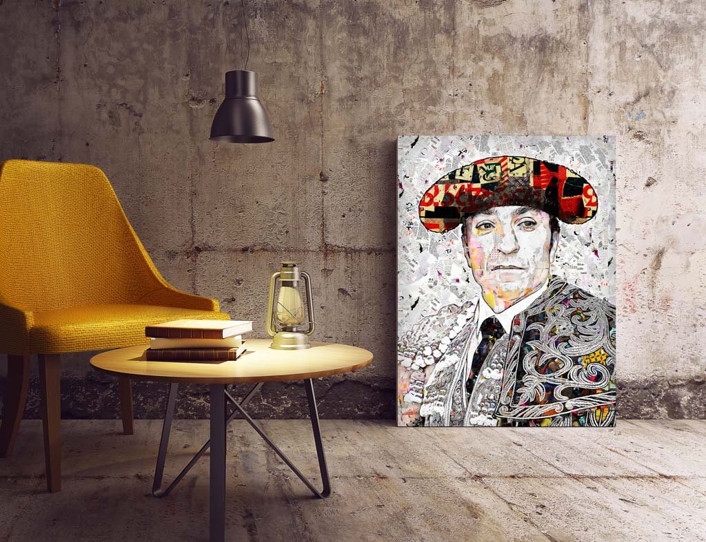 Cuadro Torero El Fundi, cuadros modernos de toreros, arte taurino