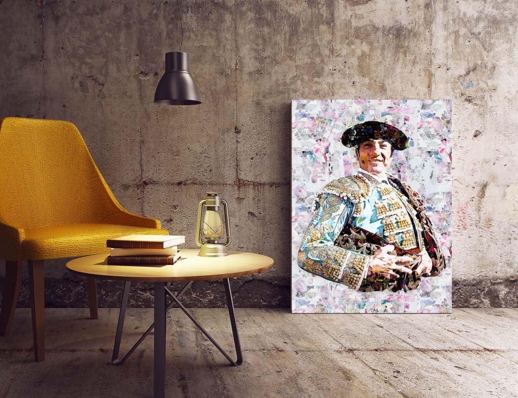 Cuadro Torero El Fundi, cuadros modernos de toreros, arte taurino