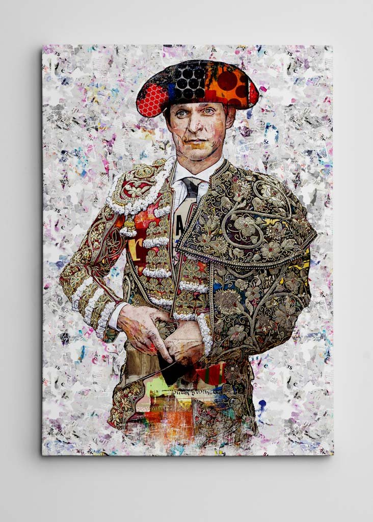 Cuadro Torero El Juli, Julian Lopez. Cuadros modernos de toreros, arte taurino