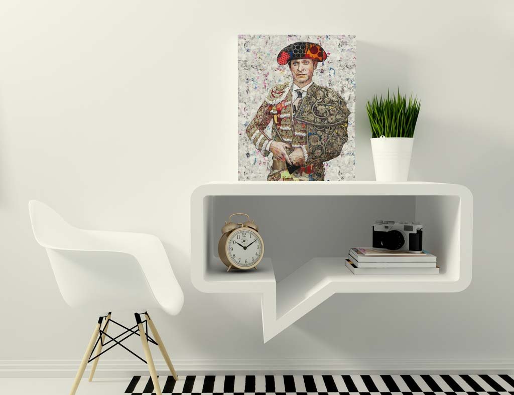 Cuadro Torero El Juli, Julian Lopez. Cuadros modernos de toreros, arte taurino