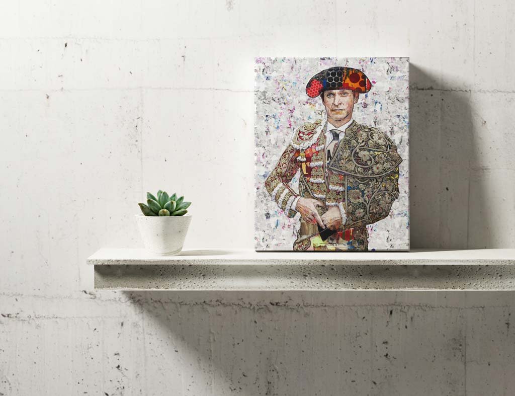 Cuadro Torero El Juli, Julian Lopez. Cuadros modernos de toreros, arte taurino