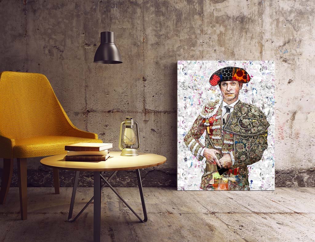 Cuadro Torero El Juli, Julian Lopez. Cuadros modernos de toreros, arte taurino