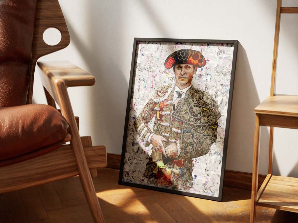 Cuadro Torero El Juli, Julian Lopez. Cuadros modernos de toreros, arte taurino
