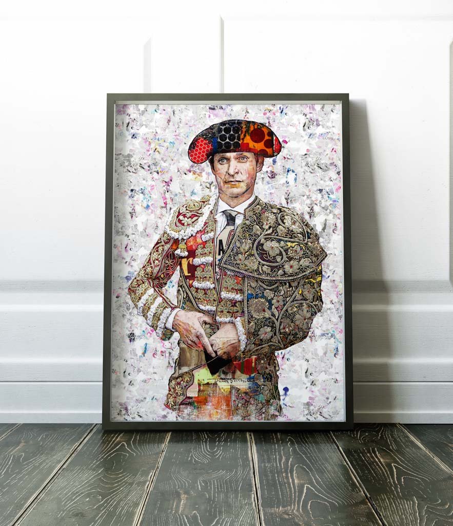 Cuadro Torero El Juli, Julian Lopez. Cuadros modernos de toreros, arte taurino