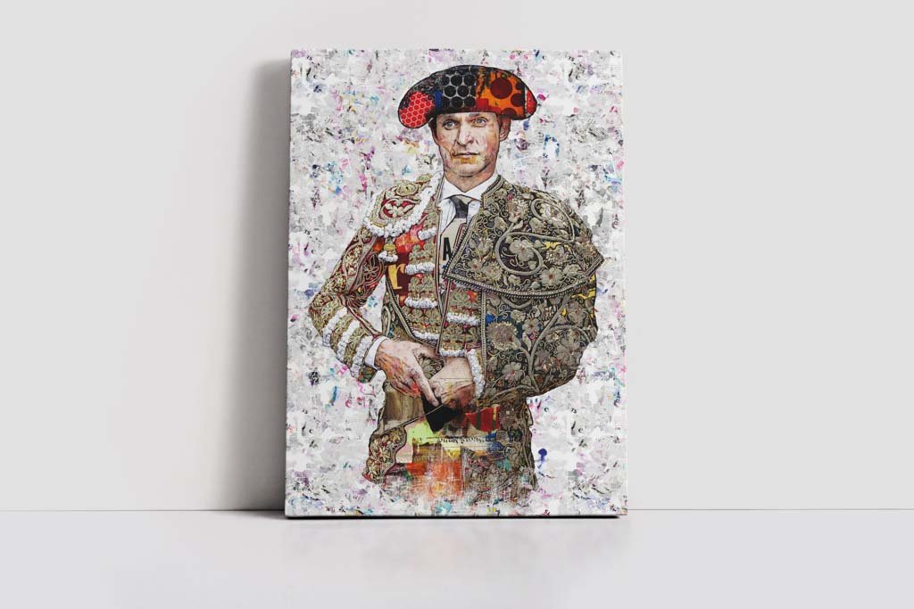Cuadro Torero El Juli, Julian Lopez. Cuadros modernos de toreros, arte taurino