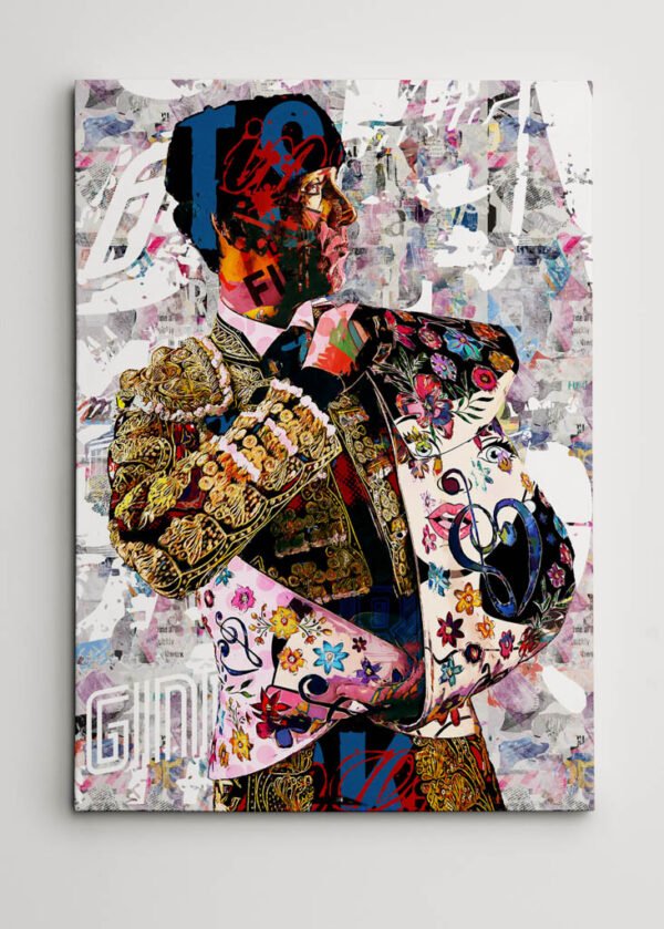 Esau Fernandez Torero, cuadros modernos de toreros, arte taurino moderno, decoración cuadro