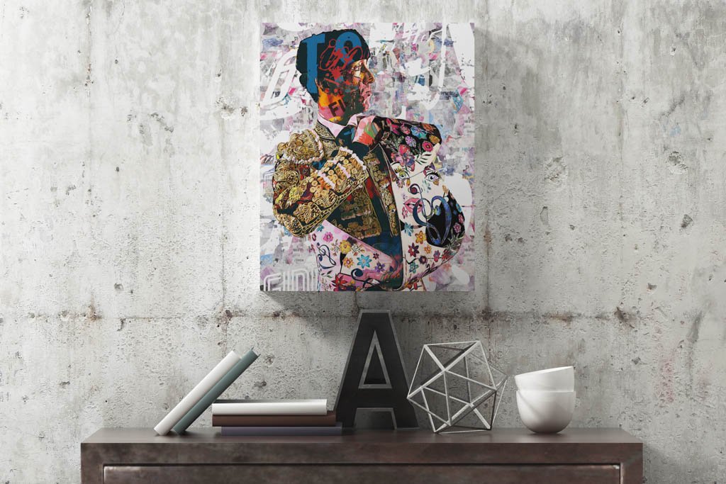 Esau Fernandez Torero, cuadros modernos de toreros, arte taurino moderno, decoración cuadro