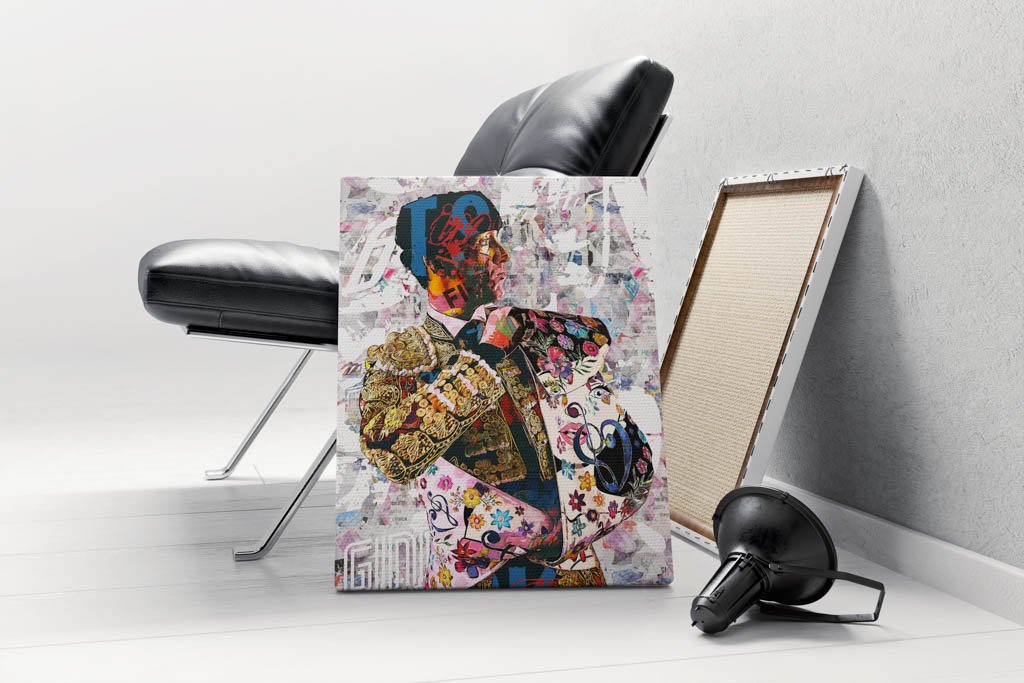 Esau Fernandez Torero, cuadros modernos de toreros, arte taurino moderno, decoración cuadro