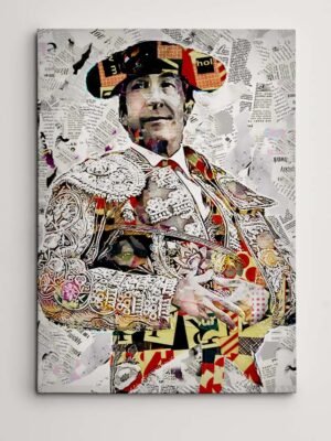 Cuadro Torero Juan Mora. Cuadros modernos de toreros, arte taurino.