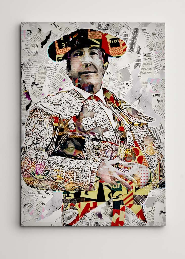 Cuadro Torero Juan Mora. Cuadros modernos de toreros, arte taurino.