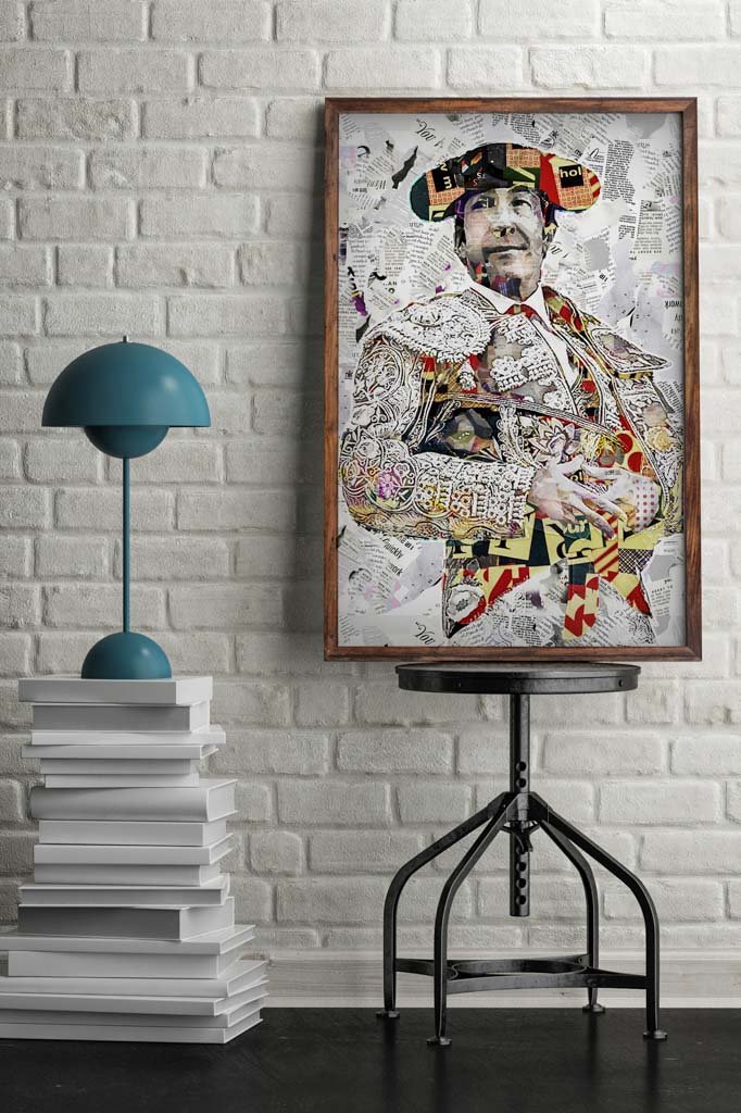 Cuadro Torero Juan Mora. Cuadros modernos de toreros, arte taurino.