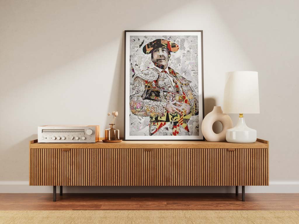 Cuadro Torero Juan Mora. Cuadros modernos de toreros, arte taurino.