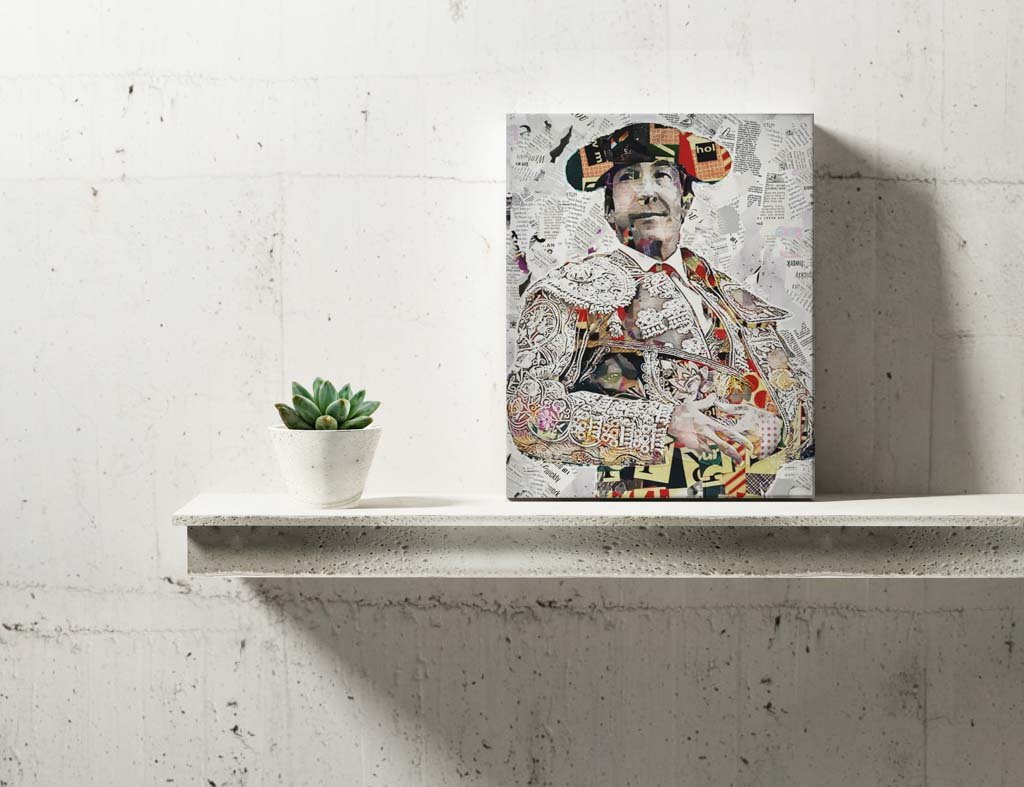 Cuadro Torero Juan Mora. Cuadros modernos de toreros, arte taurino.