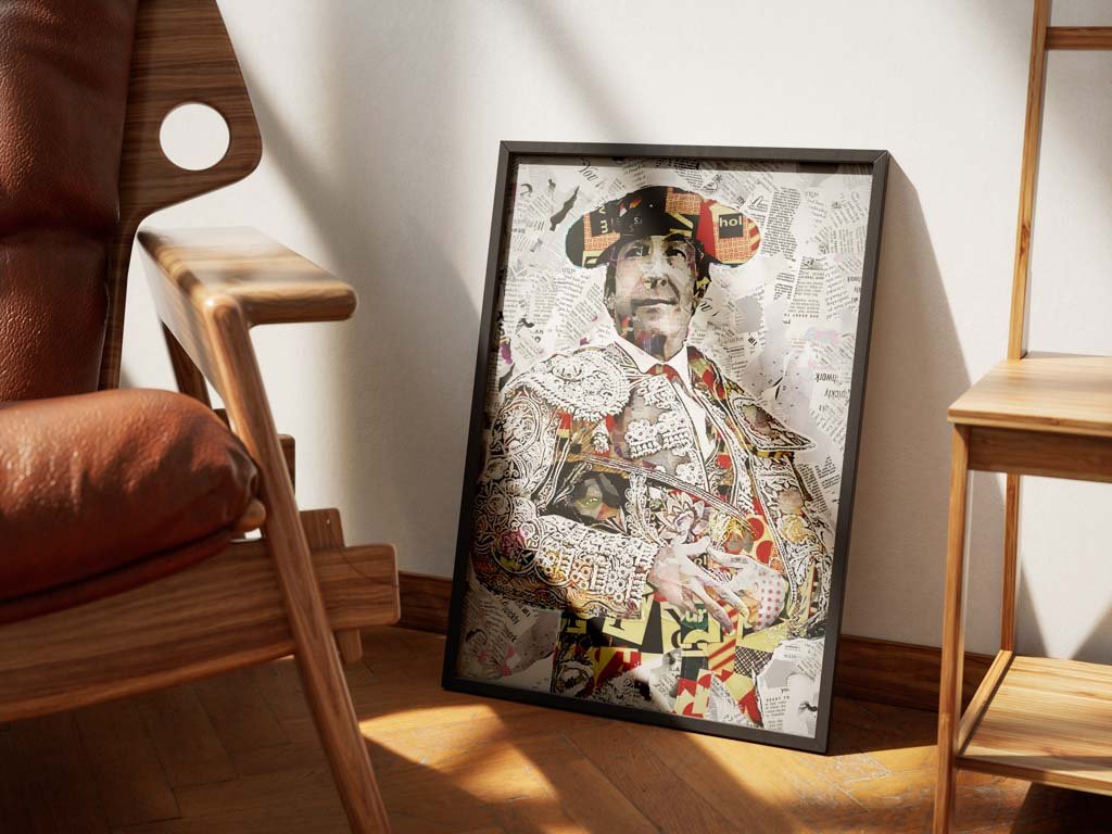 Cuadro Torero Juan Mora. Cuadros modernos de toreros, arte taurino.