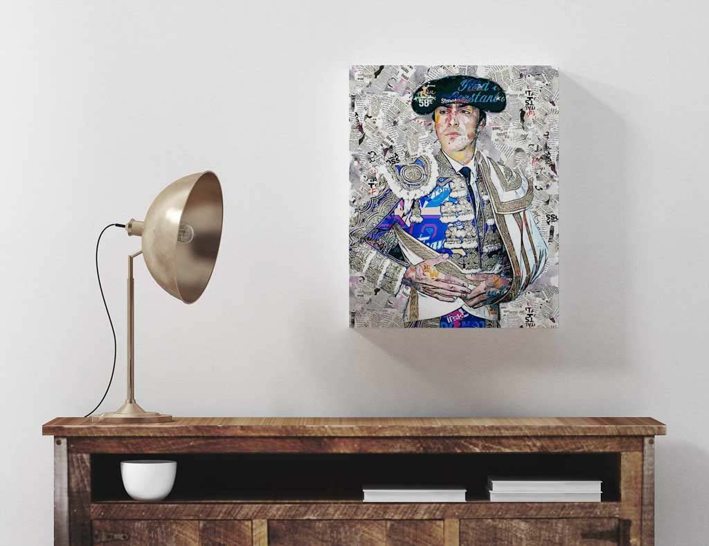 Cuadro Torero Miguel Angel Perera. Cuadros modernos de toreros, arte taurino.