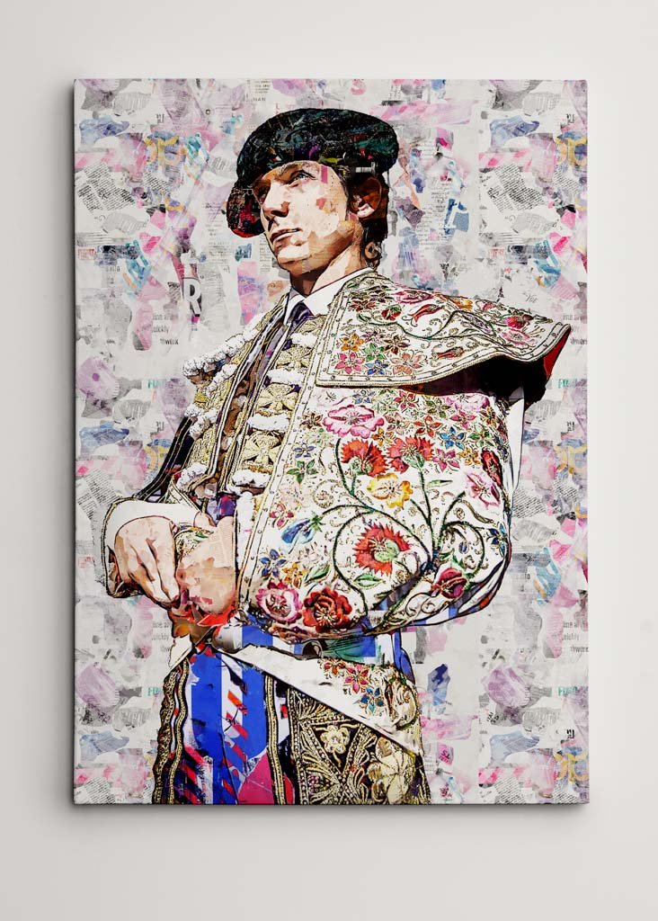 Cuadro Torero Sebastian Castella. Cuadros modernos de toreros, arte taurino.