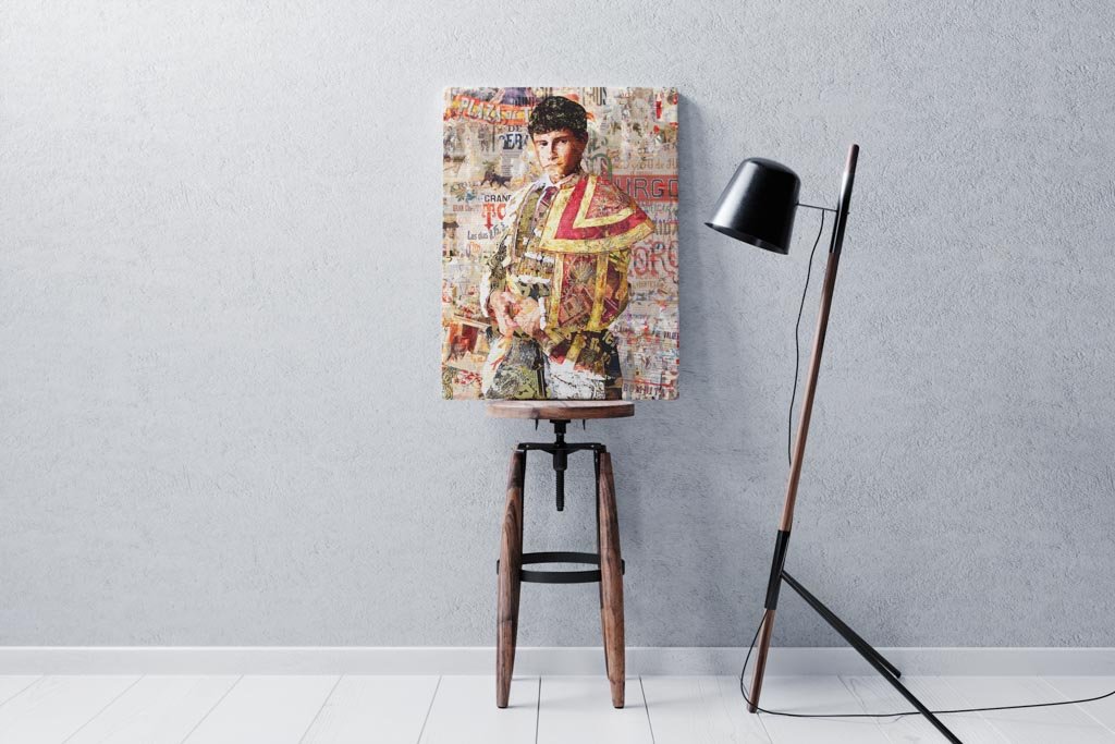 Aaron Palacio Torero, cuadros modernos de toreros, arte taurino moderno, decoración cuadros toreros modernos