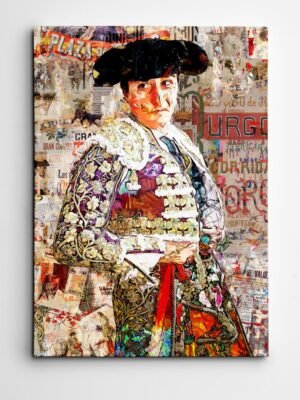 Andres Roca Rey Torero, cuadros modernos de toreros, arte taurino moderno, decoración cuadros toreros modernos