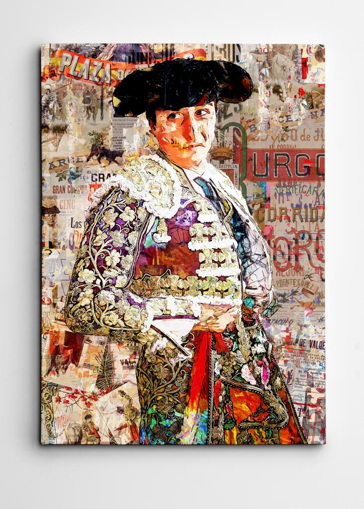 Andres Roca Rey Torero, cuadros modernos de toreros, arte taurino moderno, decoración cuadros toreros modernos