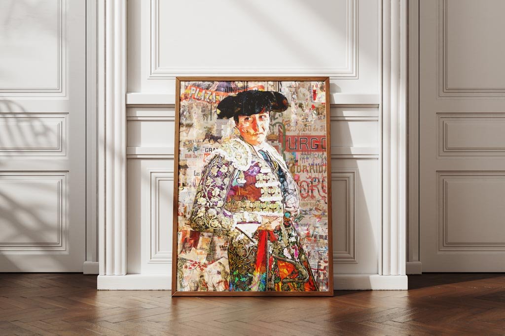 Andres Roca Rey Torero, cuadros modernos de toreros, arte taurino moderno, decoración cuadros toreros modernos