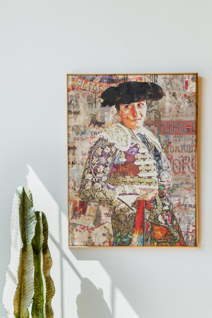 Andres Roca Rey Torero, cuadros modernos de toreros, arte taurino moderno, decoración cuadros toreros modernos