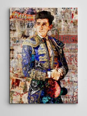 Carlos Tirado Torero, cuadros modernos de toreros, arte taurino moderno, decoración cuadros toreros modernos