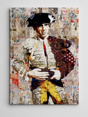 Juan Ortega Torero, cuadros modernos de toreros, arte taurino moderno, decoración cuadros toreros modernos
