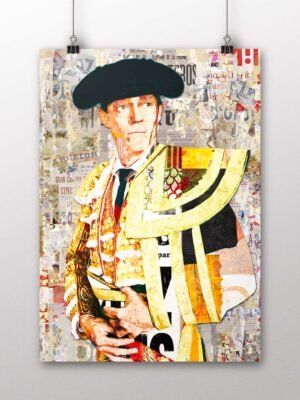 Poster Borja Jimenez, poster moderno, poster moderno de torero, lamina taurina, arte taurino poster