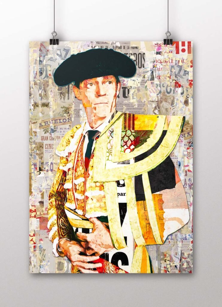 Poster Borja Jimenez, poster moderno, poster moderno de torero, lamina taurina, arte taurino poster