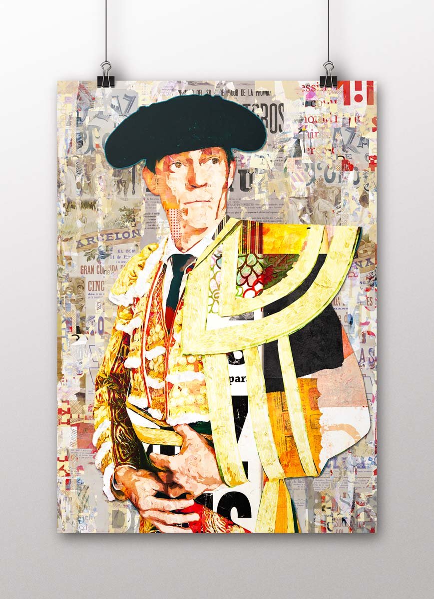 Poster Borja Jimenez, poster moderno, poster moderno de torero, lamina taurina, arte taurino poster