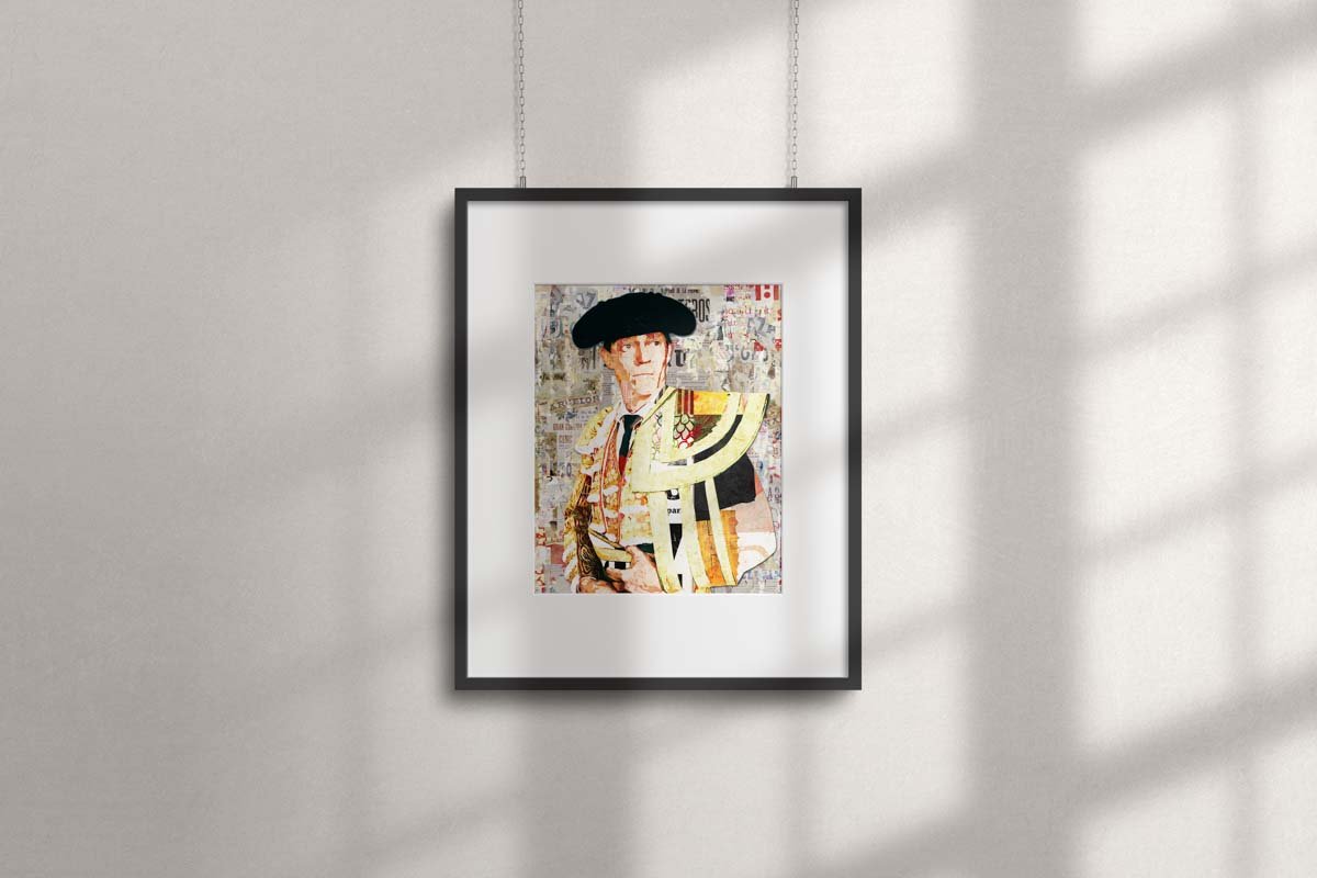 Poster Borja Jimenez, poster moderno, poster moderno de torero, lamina taurina, arte taurino poster