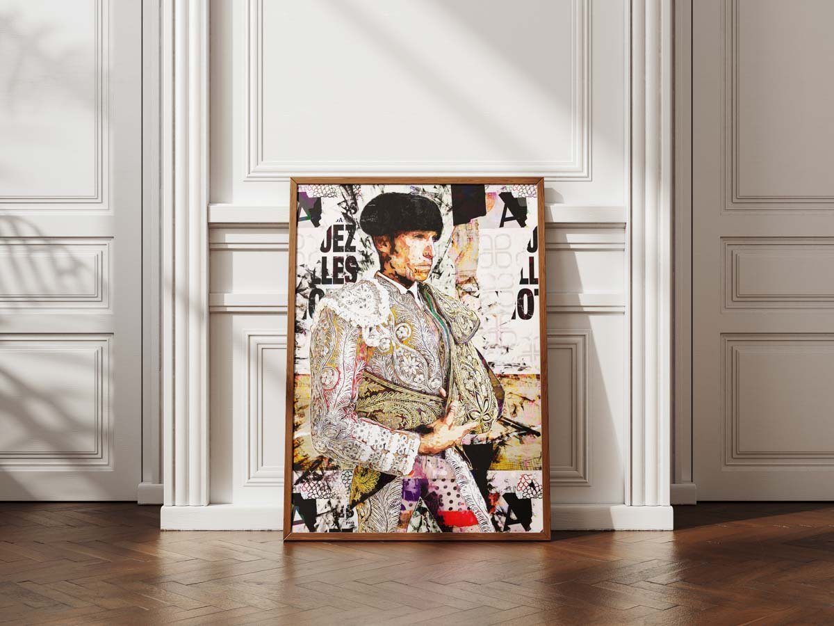 Poster Cayetano Rivera Ordóñez, poster moderno, poster moderno de torero, lamina taurina, arte taurino poster