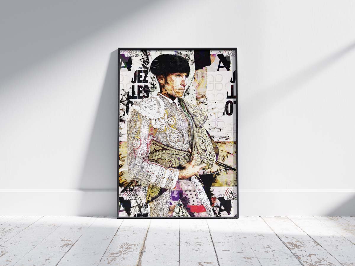 Poster Cayetano Rivera Ordóñez, poster moderno, poster moderno de torero, lamina taurina, arte taurino poster