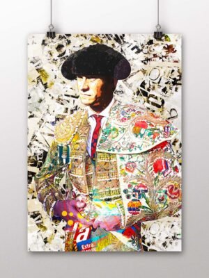 Poster Daniel Luque, poster moderno, poster moderno de torero, lamina taurina, arte taurino poster