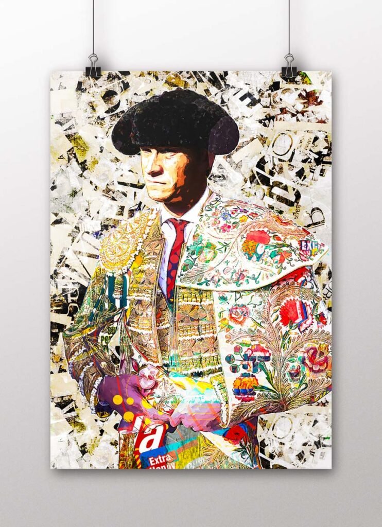 Poster Daniel Luque, poster moderno, poster moderno de torero, lamina taurina, arte taurino poster